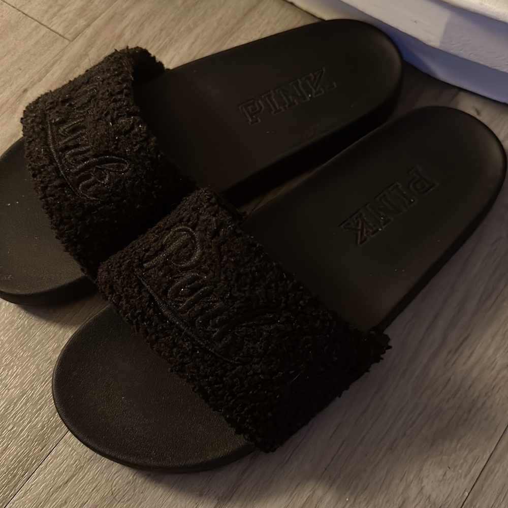 PINK Fuzzy Slides